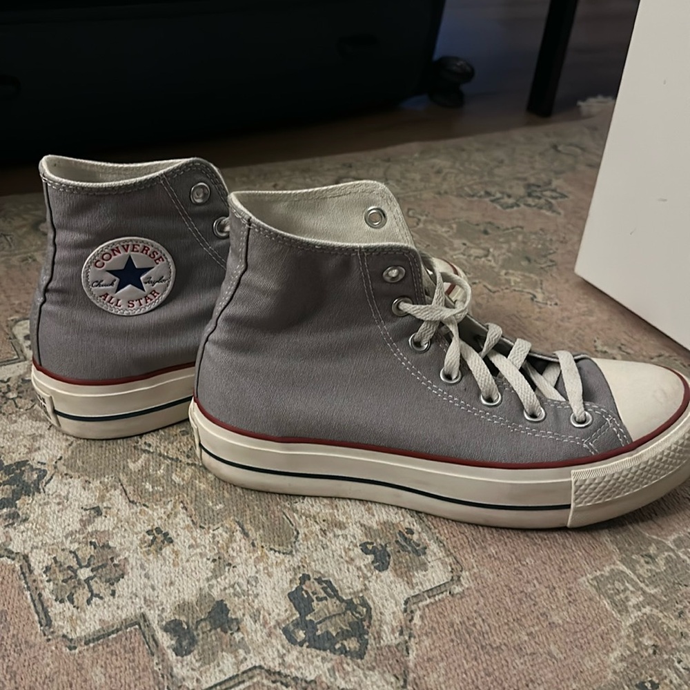Grey Platform Hightop Converse